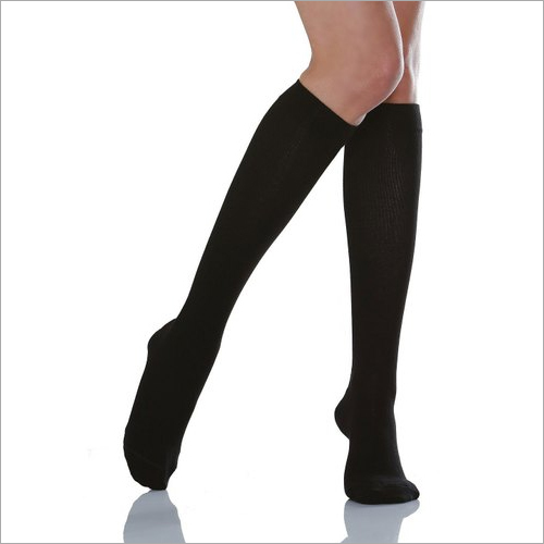 Medical Compression Socks - Cotton And Nylon Blend, Medium Graduated Compression For Enhanced Circulation And Support, Black
