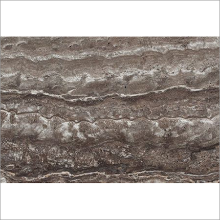 Dark Silver Travertine Slab