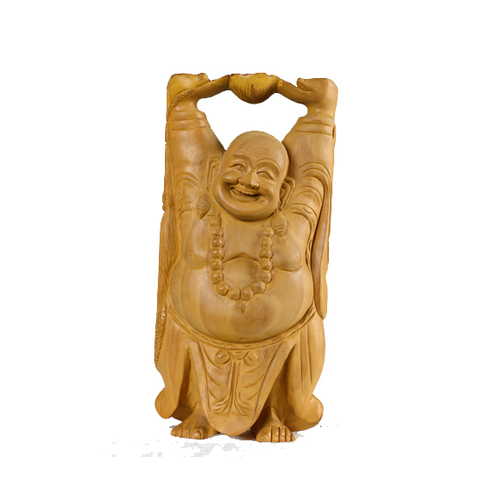 Hand Carved Wood Buddha Statue - Meditating