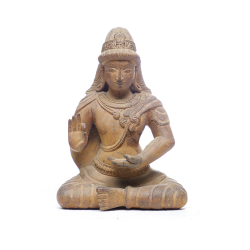 Hand Carved Wood Buddha Statue - Meditating