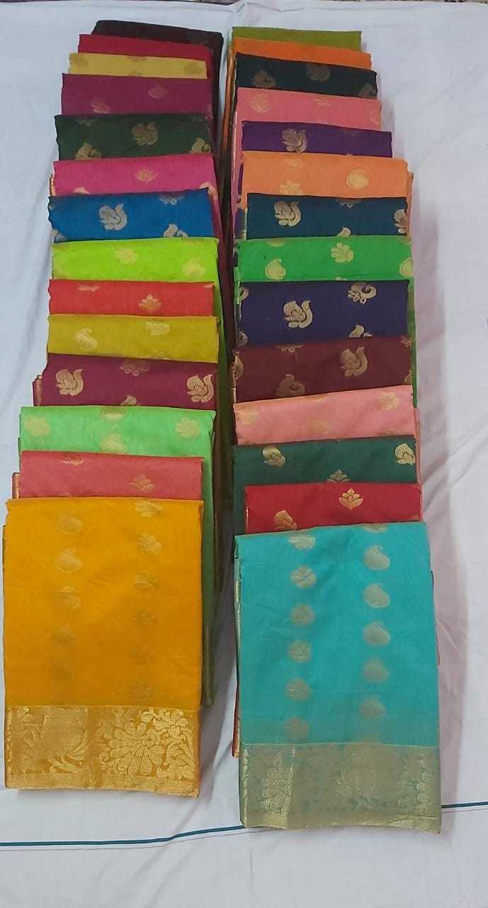 Jacquard Border Putta Saree - Cotton Material, 20 Elegant Color Options | Perfect For Formal Occasions