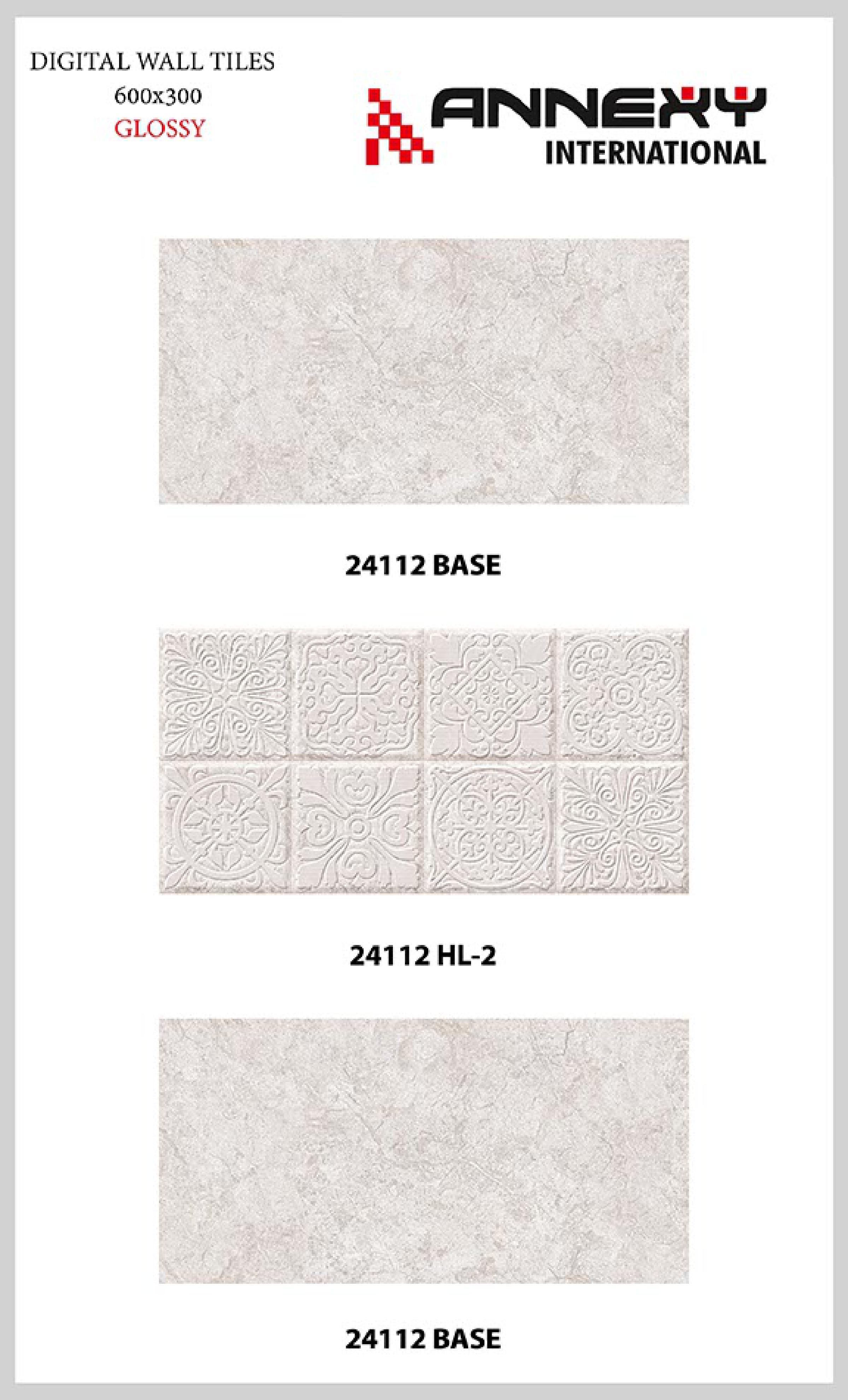 Any Color White Glossy Ceramic Tiles 300x600 Mm