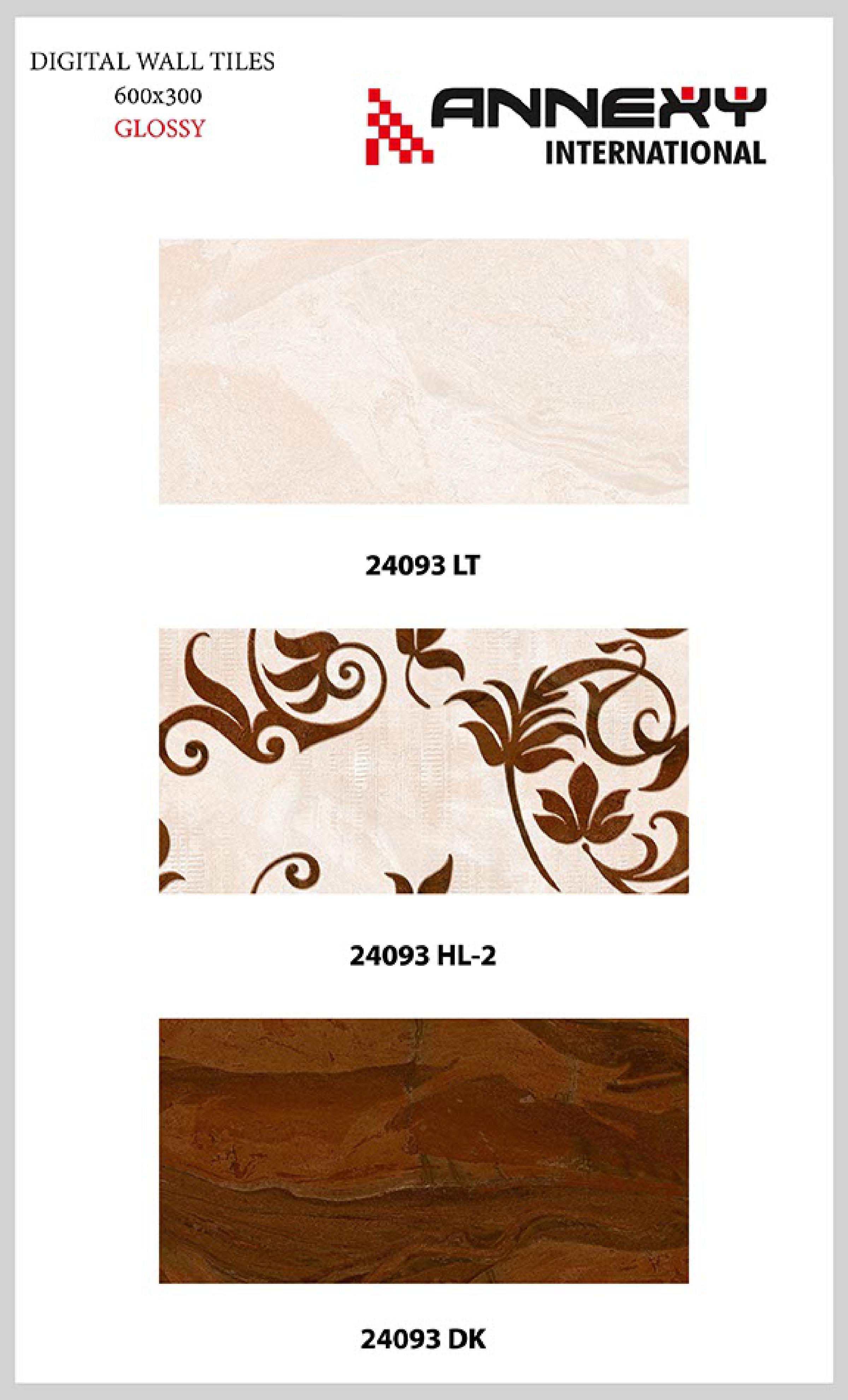 Any Color Brown Glossy Finish Tiles 30x60 Cm