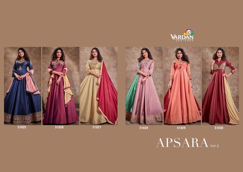Indian Apsara Vol-2 Triva Silk Long Gown Catalogue