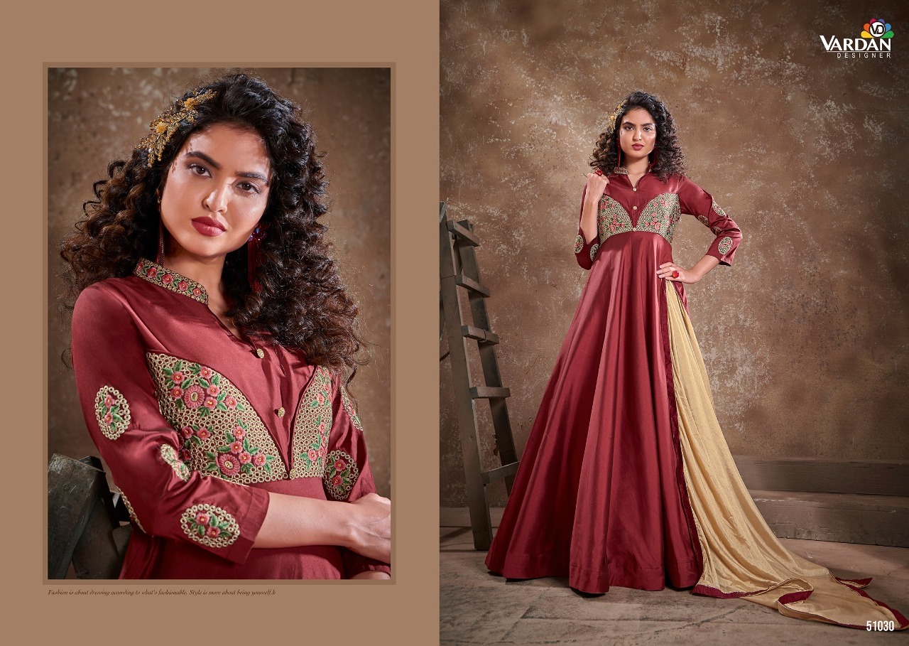 Indian Apsara Vol-2 Triva Silk Long Gown Catalogue