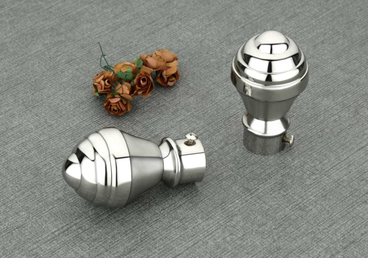 Big Ball Curtain Brackets - Stainless Steel, 2.5 Inch Size, C.p Color | Polished Finish, Durable Steel Construction