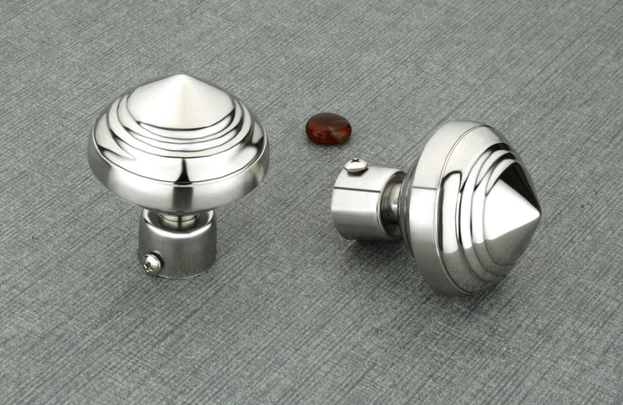 Big Ball Curtain Brackets - Stainless Steel, 2.5 Inch Size, C.p Color | Polished Finish, Durable Steel Construction
