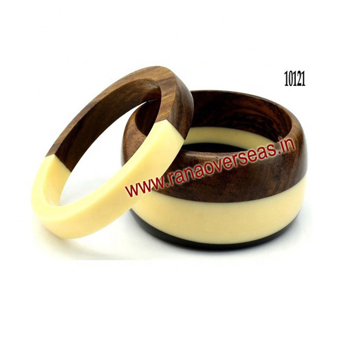 Handmade Wooden Brown Kada For Girls & Women