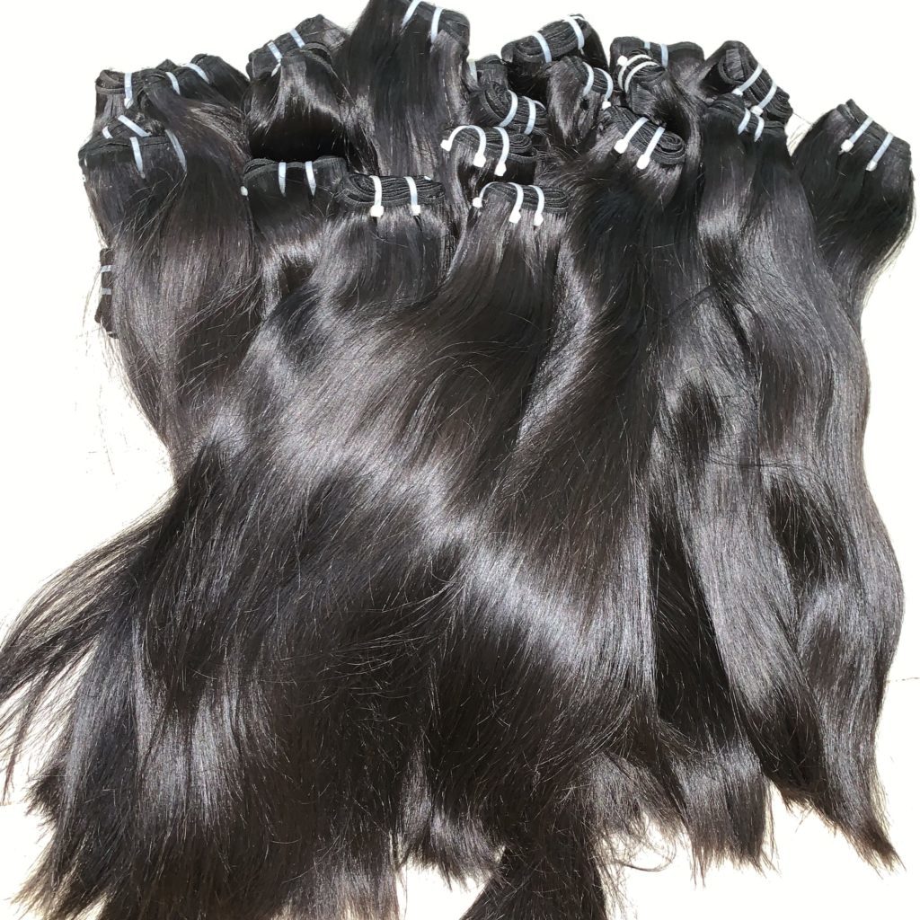 Natural Brown Quality Machine Weft Straight Human Hair Extensions