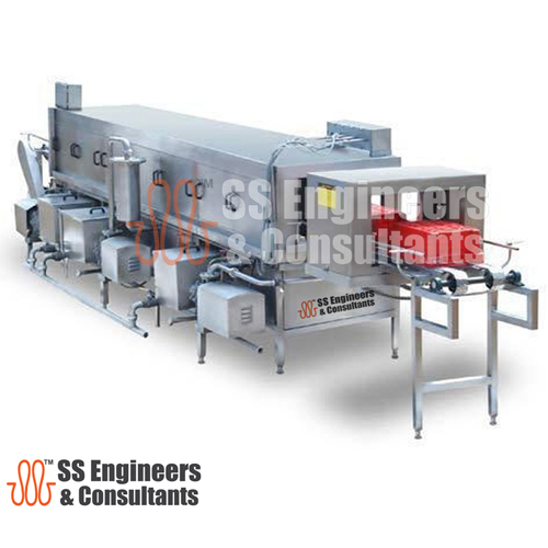 Industrial Crate Washer Machine - Stainless Steel, Automatic Operation, 400-3000 Capacity | Hygienic & Updated Design, Water Cooling System, Plc Control