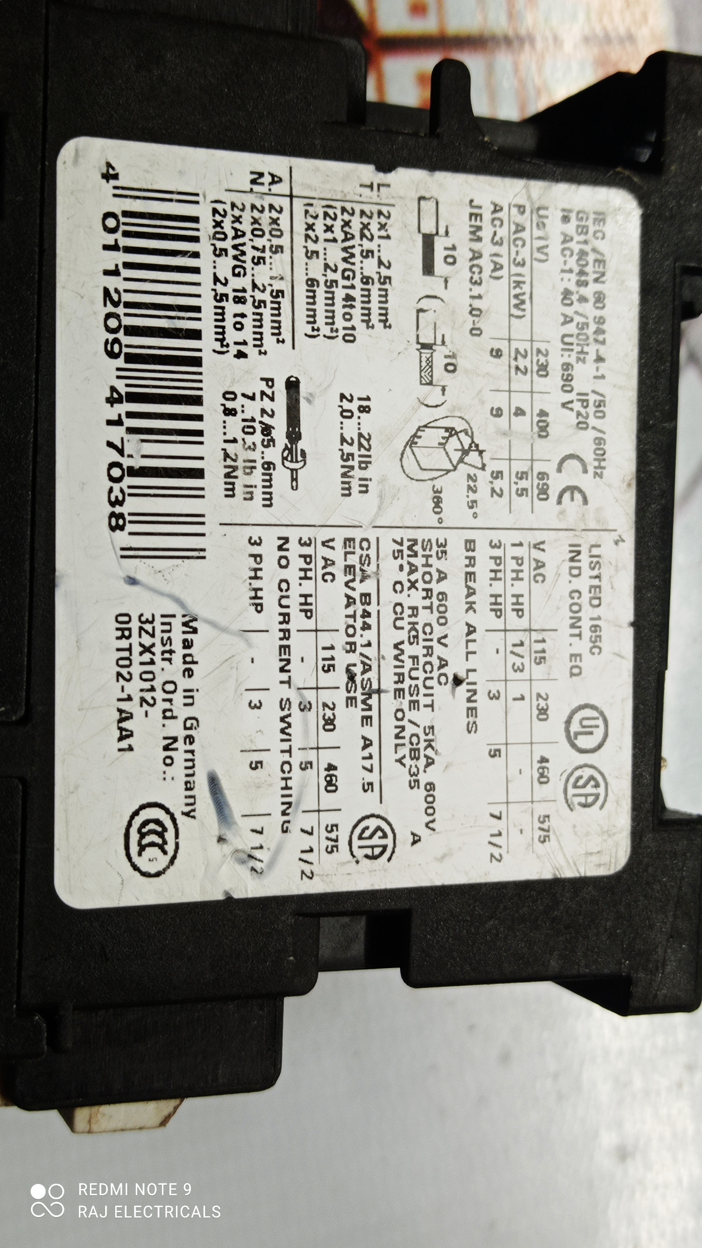 Siemens Contactor - 3rt 1023