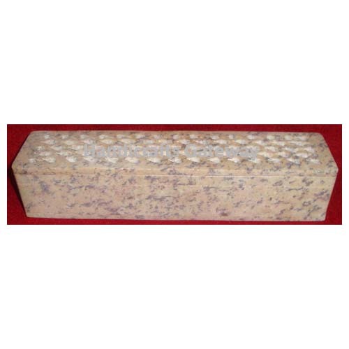 Indian Unique Handmade Soapstone Carved Pencil Box, Stone Incense Boxes