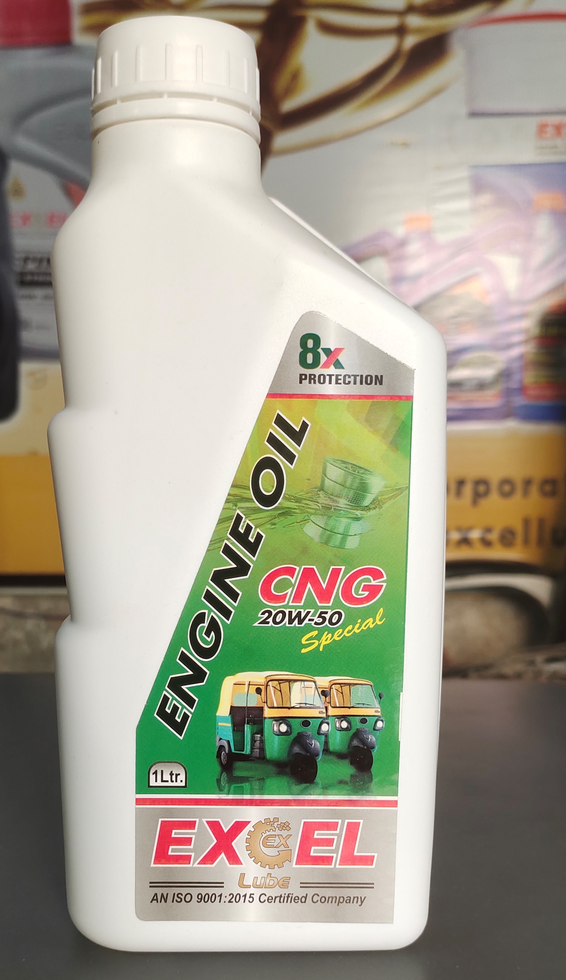 Excel Cng 20w50 Passenger Auto Car Engine Oil - 3.5l Bottle | Yellow Non-smell Engine Oil With 0.15% Ash Content, 7 Component Formula