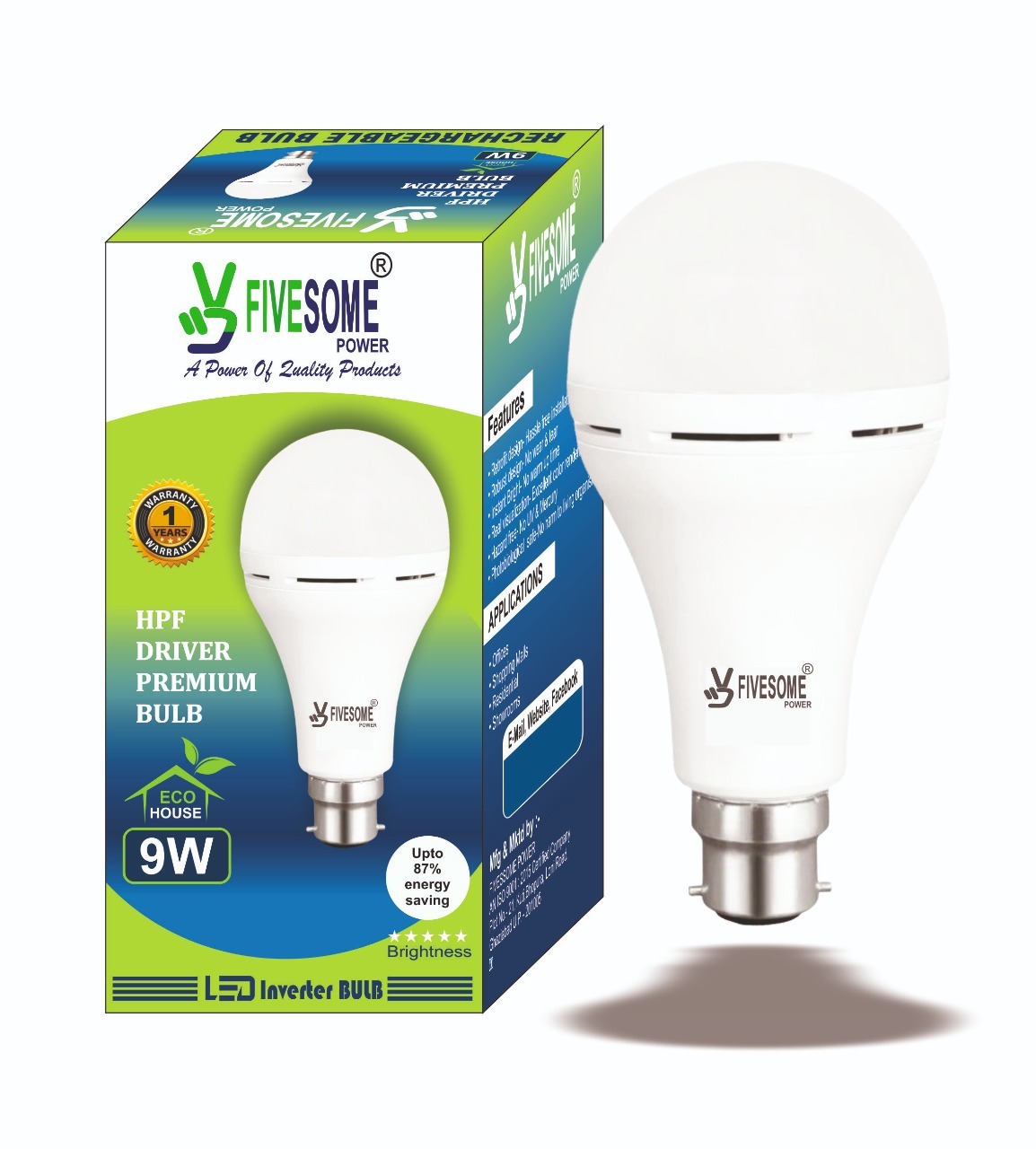 Rechargeable Led Bulb Body Material: Aluminum
