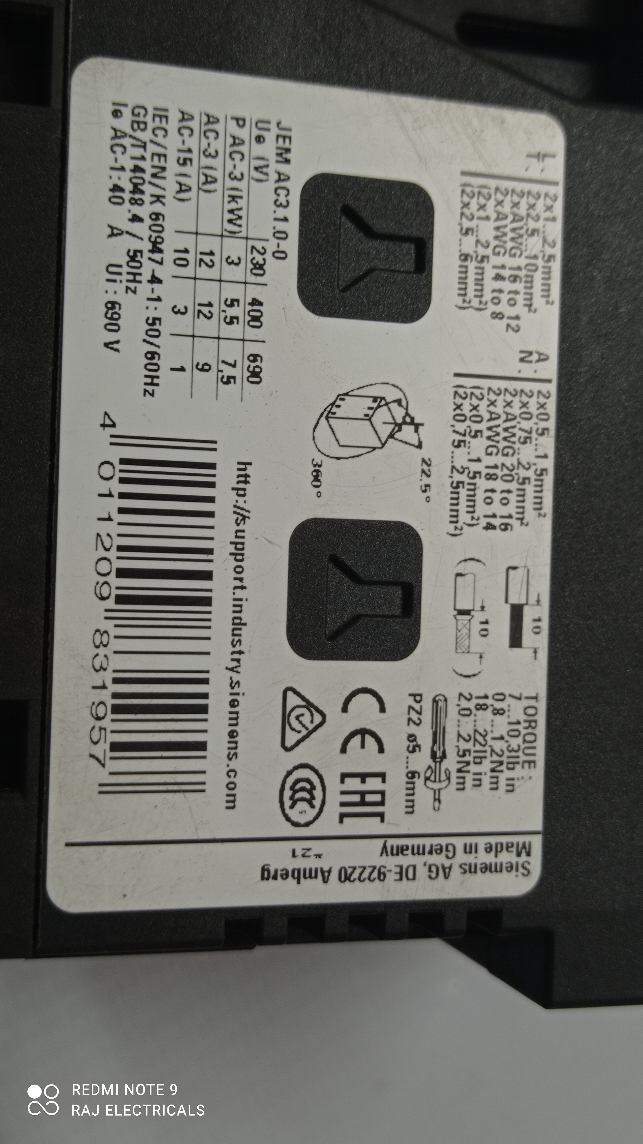 Siemens Contactor - 3rt 2024