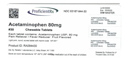 गोलियाँ एसिटामिनोफेन टेबलेट