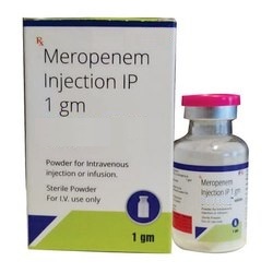 Meropenem Injection - 1g Powder, Intravenous Administration in White Vial