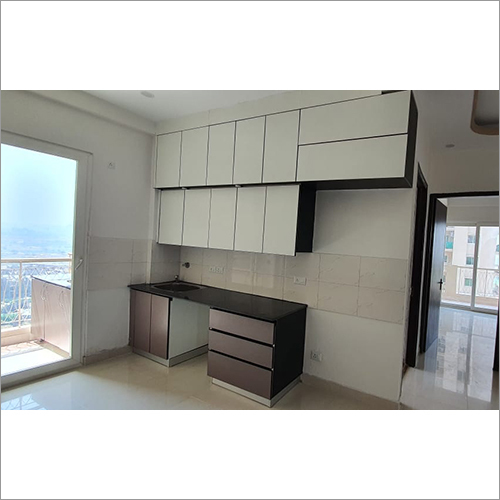 Straight Modular Kitchen - Plywood & Granite With Customizable Dimensions | High-quality Hardware, Multiple Finishes, Easy To Clean & Maintain