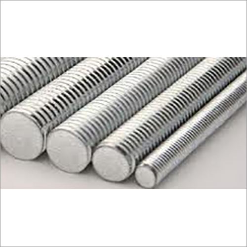 Threaded Bar - Stainless Steel, Round Shape, Silver Color, Powder Coated Finish | High-Quality Solution for Industrial Use with Corrosion Resistance and Longevity