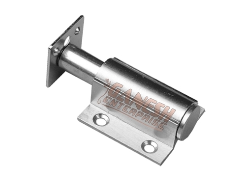 Brass Push Magnet - 50x25x15 mm | Polished Finish, 10 N Magnetic Force, 2 Mounting Holes, Ideal for Cabinet Door Closure and Drawer Latch