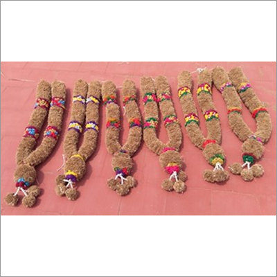 Vetiver Garland - 1 Feet Long, Brown And White Colors | Luxurious Vetiver Material With Natural Aroma