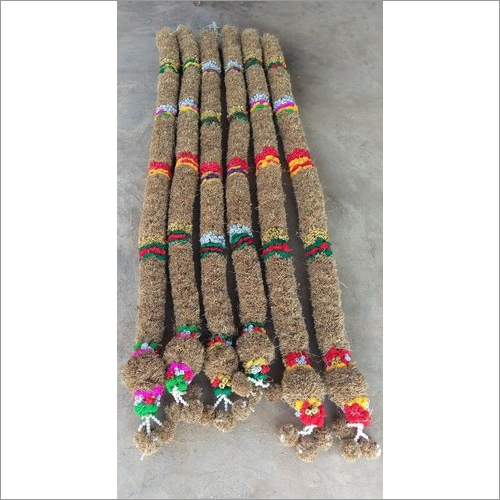 Vetiver Garland - 1 Feet Long, Brown And White Colors | Luxurious Vetiver Material With Natural Aroma