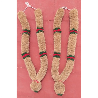 Vetiver Garland - 1 Feet Long, Brown And White Colors | Luxurious Vetiver Material With Natural Aroma
