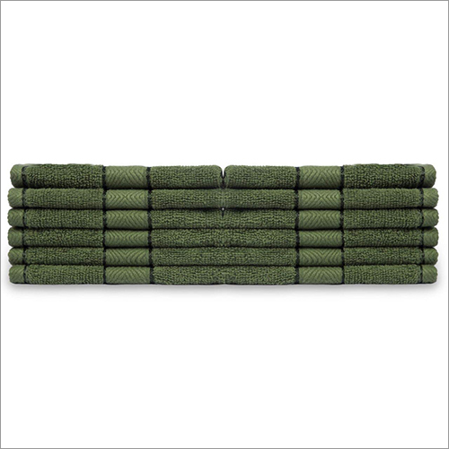 Plain Dyed Green Dry Face Towel Set