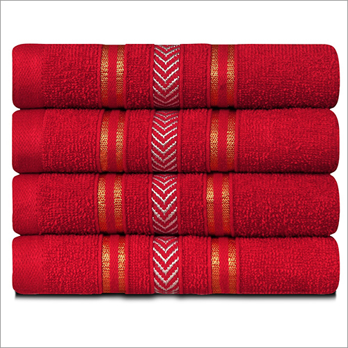 Plain Dyed Red Hand Towel Set