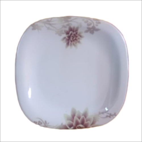 Pure White 11 Double Coated Square Catering Plate