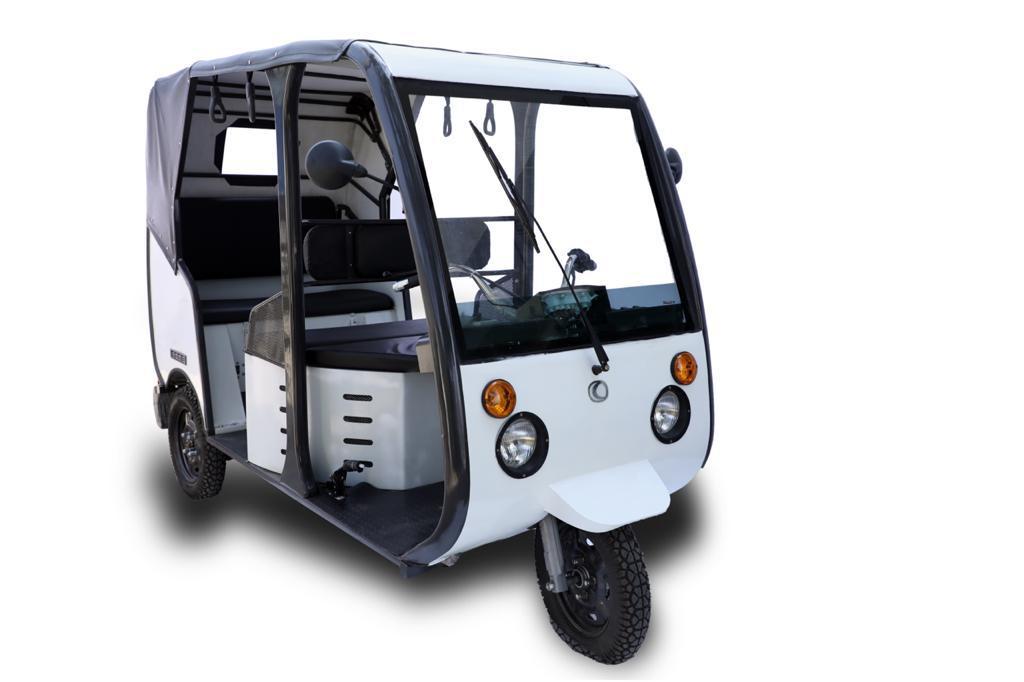 White Electric Rickshaw