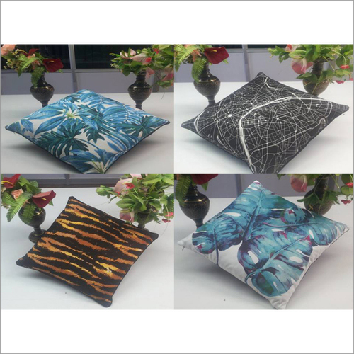 Digital Printed Cushion Cover - 100% Cotton, Square Shape | Handmade, Vibrant Printed Pattern