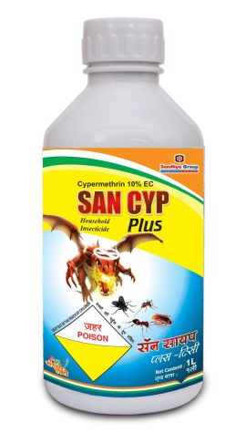 SAN CYP Plus - Cypermethrin 10% EC Insecticide, High Purity 97% for Rapid Insect Control in Agriculture