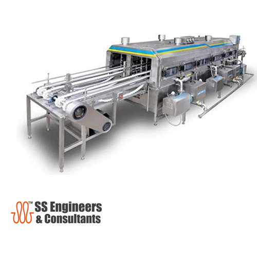 Industrial Washing Machine - Stainless Steel, 400-2000 Cages Per Hour | Fully Automatic, Front Loading, Heat Insulation, Plc Control System