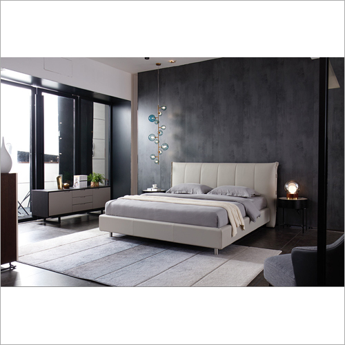 White Leather Bed