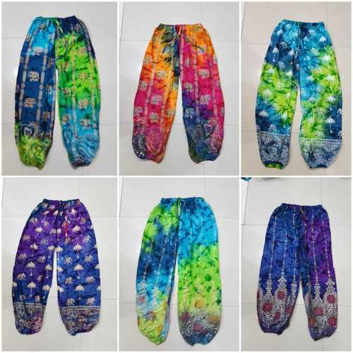 Cotton Harem Pants - Rayon Material, Multi-Color Printed Design | Unisex Fashionable Comfort