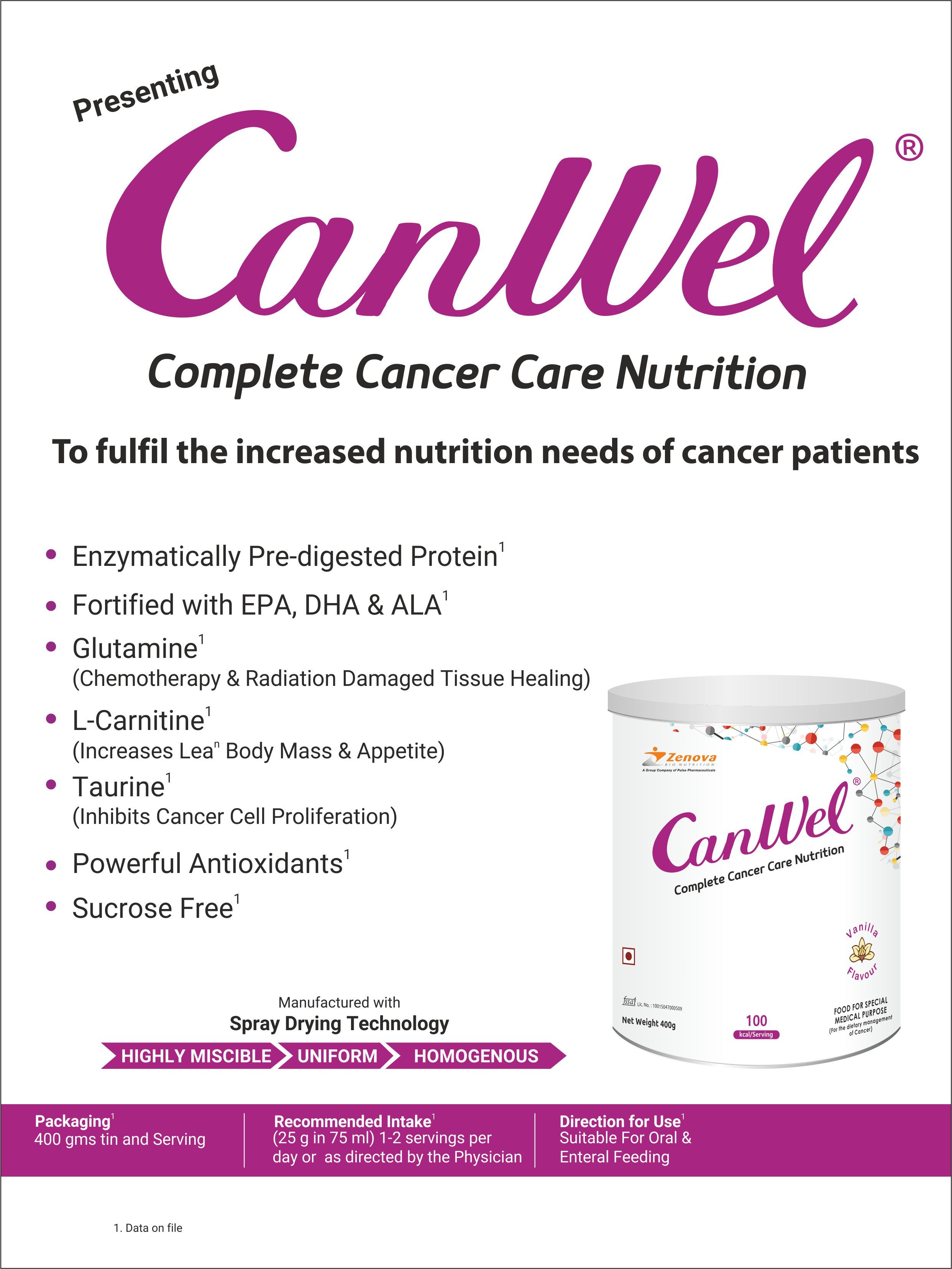 Canwel Cancer Nutrition Age Group: Children