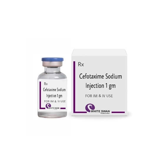 Cefotaxime Sodium Injection - 1 gm Powder Form | Prescription Antibiotic for Bacterial Infections, IV/IM Administration