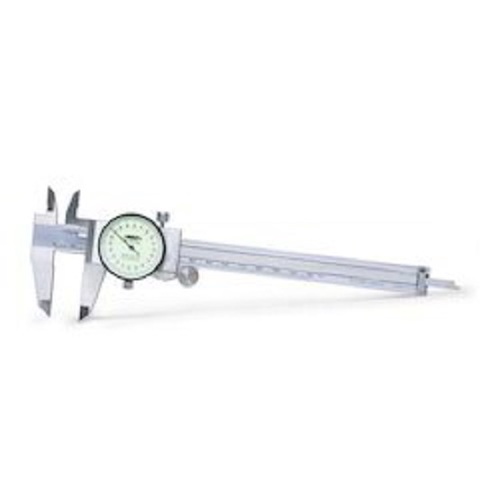 INSIZE 1312-150A Dial Caliper - Plastic, 0-150mm Range, White Color | 0.02mm Graduation, 230V Power Usage