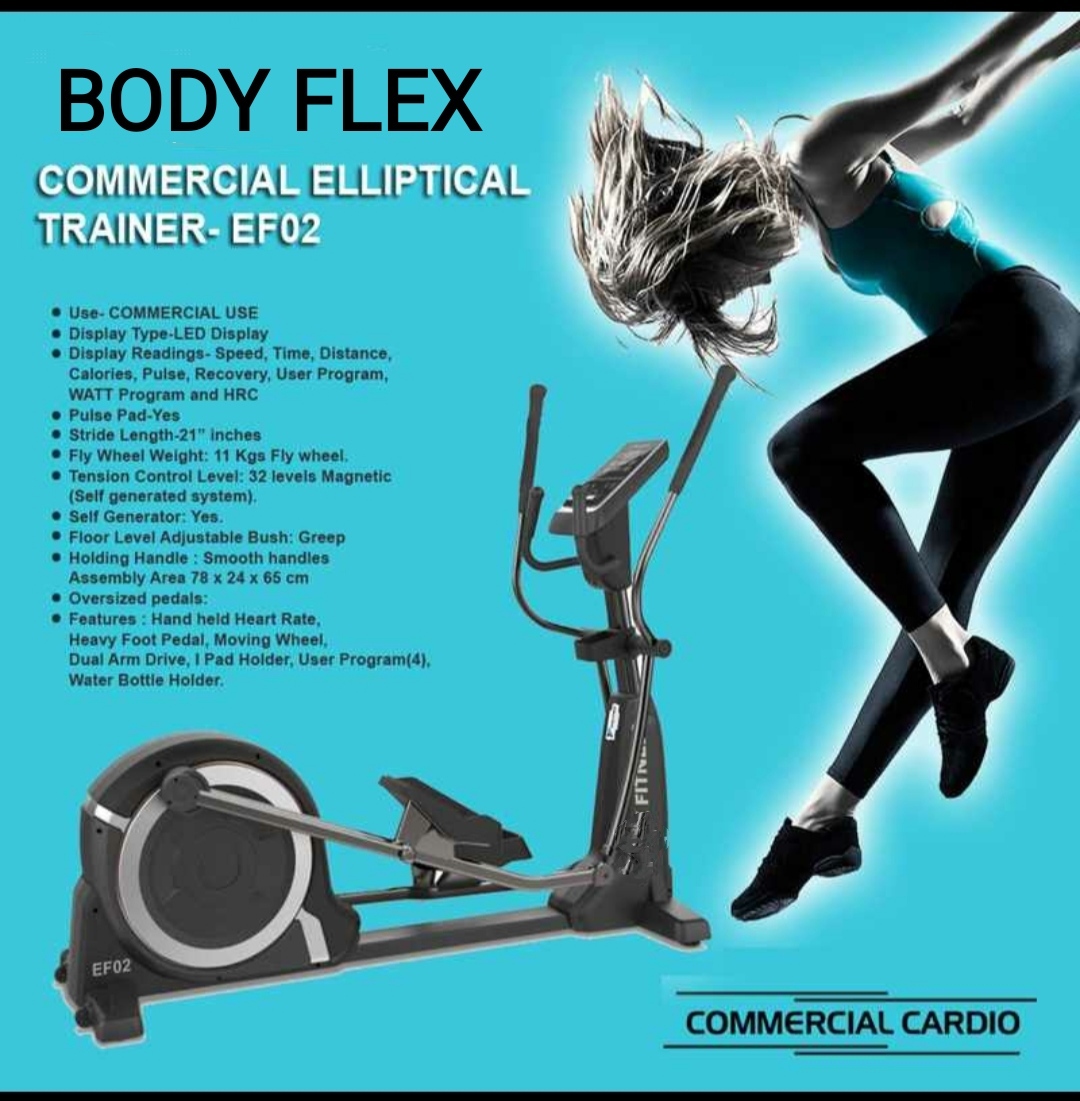 Elliptical Trainer - Commercial Grade, Adjustable Automatic Mode | Tone Up Muscle, Gain Strength, 1 Year Warranty
