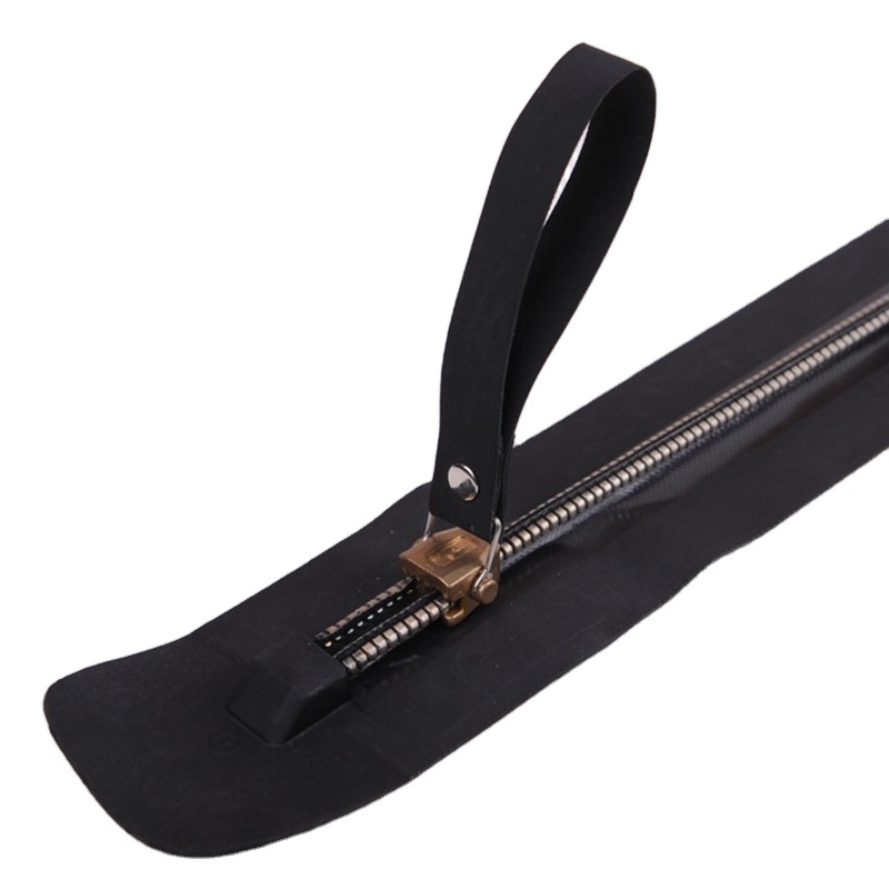 Watertight Zipper - Neoprene, 1 Meter Length, Black Color, Two Way Design | 100% Waterproof, Ideal For Dry Suits And Water Walking Balls