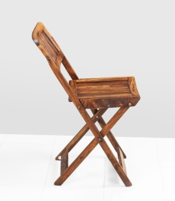 Sheesham Wood Folding Chair - Solid Rosewood, Handmade Design | No Assembly Required, Indoor Furniture, Ideal For Living Room