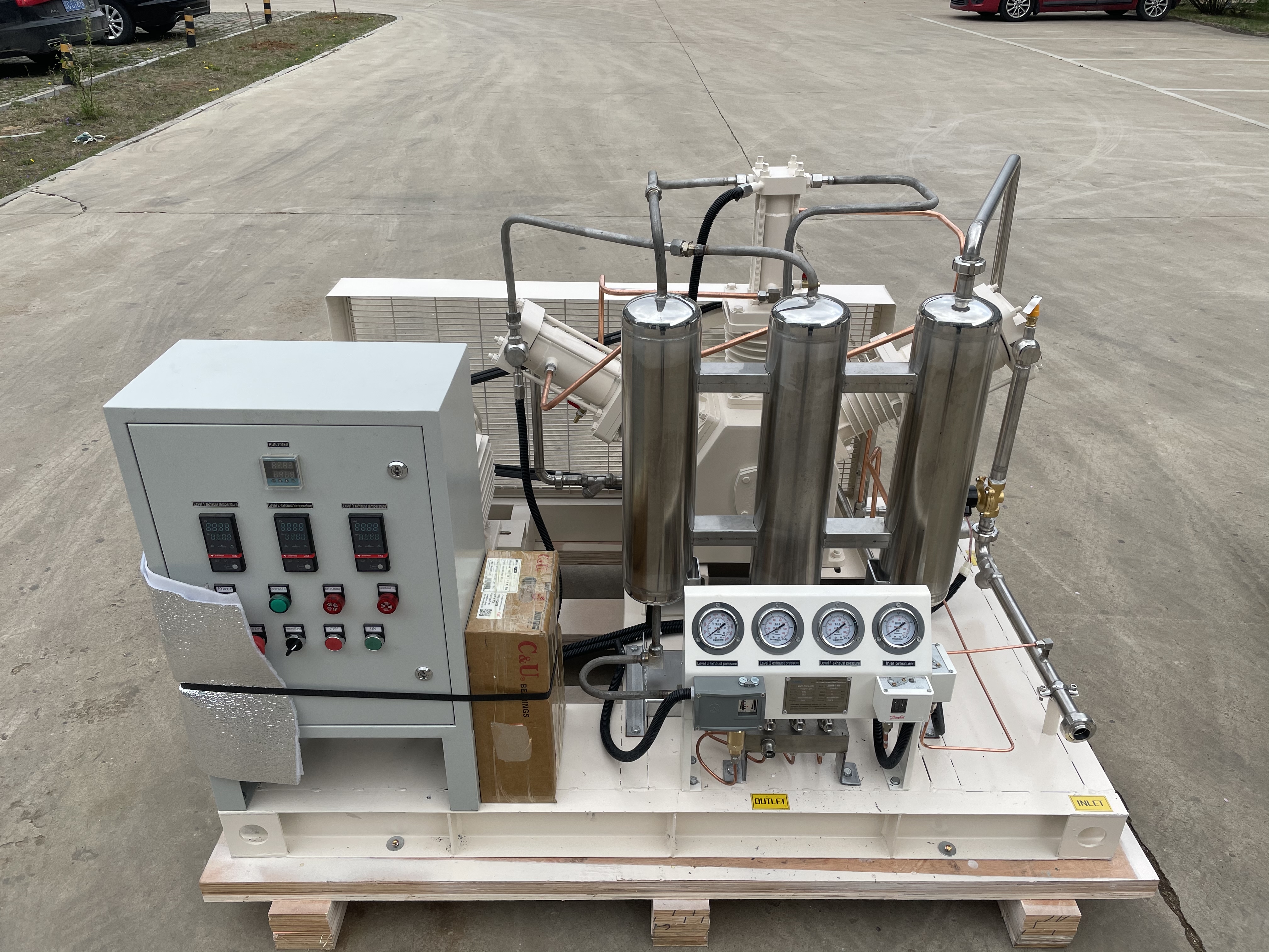 Oil-free Oil Free 50nm3/h 200bar High Pressure Oxygen Gas Booster Compressor For Filling Cylinder