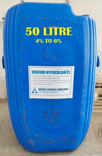 (4% To 6%) 50 Litre Sodium Hypochlorite Solution Cas No: 7681-52-9