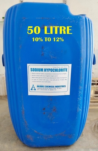 (10% To 12%) 50 Litre Sodium Hypochlorite Solution Cas No: 7681-52-9