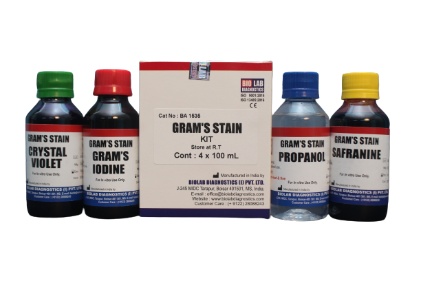 Gram Stain Kit - Premium Quality Reagents , Essential Tools For Microbial Analysis And Accurate Results