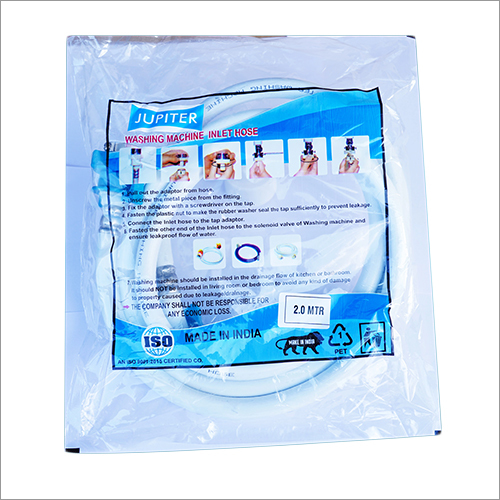 Washing Machine Auto Inlet Pipe - Pvc & Plastic, 2 Mtr Length, White Color, Scratch & Heat Resistant