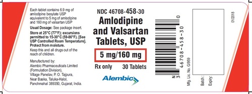 चिकित्सक के निर्देशानुसार एम्लोडिपाइन और वाल्सर्टन टेबलेट.