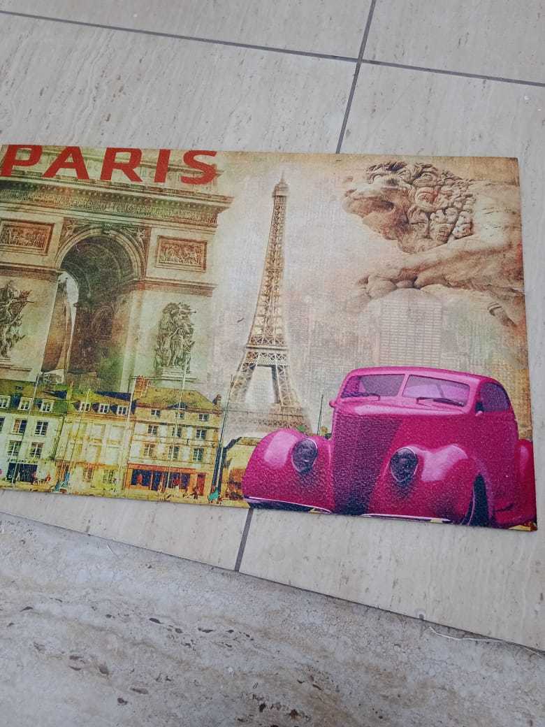 Heavy-duty Door Mat - 16x24 Inches | Purple Printed Polypropylene, Rectangle Design