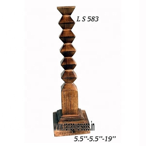 Wooden Decorative Lamp - 5.5 x 5.5 x 19 Inch | Customizable Logo, Handcrafted Design, Modern & Antique Styles